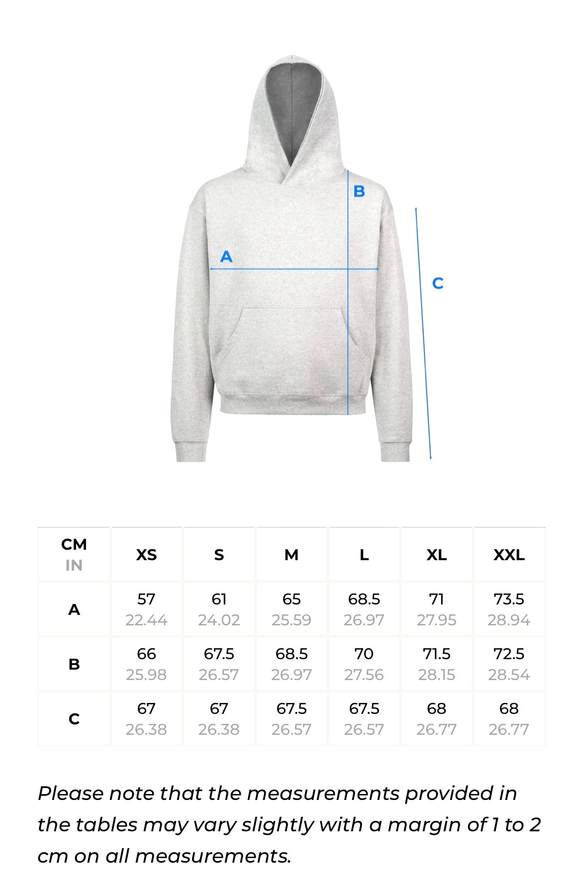 Cold Blue Oversized Hoodie