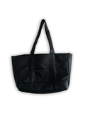 Leather tote bag