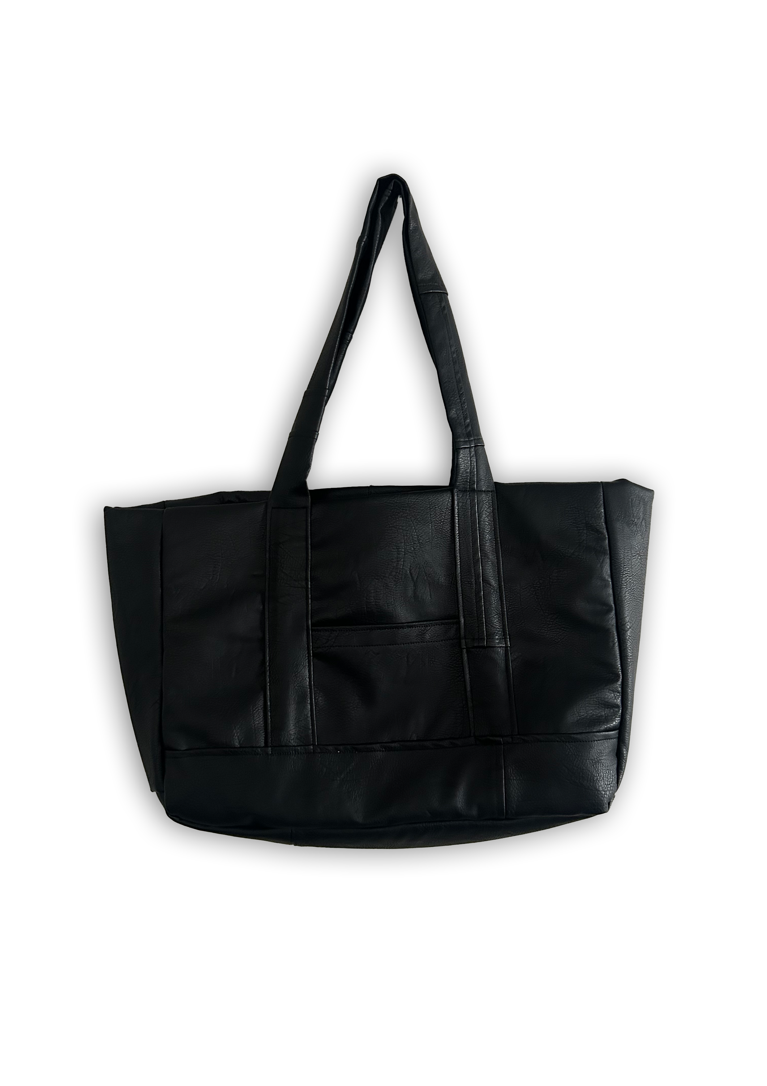 Leather tote bag